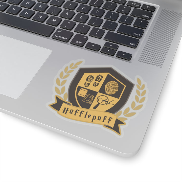 Gray & Gold Forensic Dedication Vinyl Adhesive Sticker