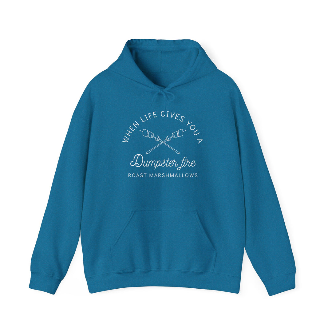 "When Life Gives You a Dumpster Fire, Roast Marshmallows" Unisex Heavy Blend™ Hooded Sweatshirt