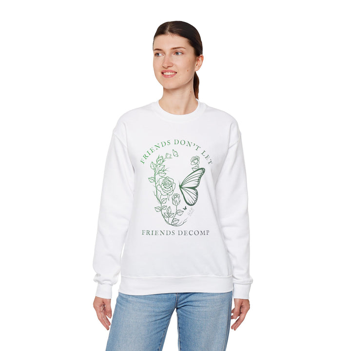 "Friends Don't Let Friends Decomp" Skull Unisex Heavy Blend™ Crewneck Sweatshirt