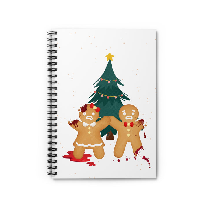 "Gingerbread Crime Scene" Spiral Notebook - Ruled Line