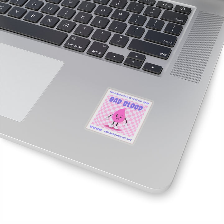 "Bad Blood" (Pink and Blue) Vinyl Adhesive Sticker