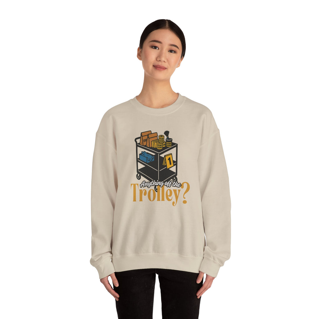 "Anything Off the Trolley" Unisex Heavy Blend™ Crewneck Sweatshirt