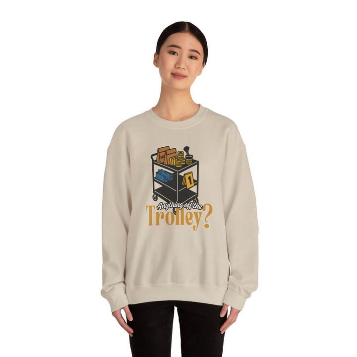 "Anything Off the Trolley" Unisex Heavy Blend™ Crewneck Sweatshirt