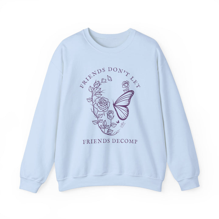 "Friends Don't Let Friends Decomp" Skull Unisex Heavy Blend™ Crewneck Sweatshirt