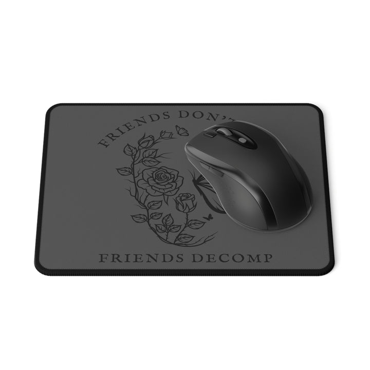 "Friends Don't Let Friends Decomp" Skull Grey Non-Slip Mouse Pad