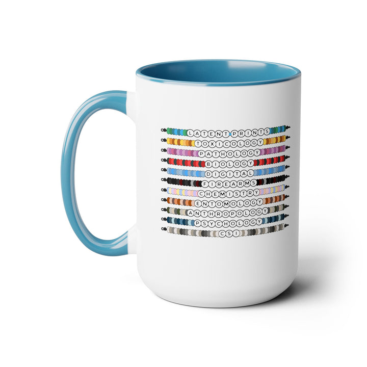 "Forensic Besties" Two-Tone Coffee Mug, 15oz