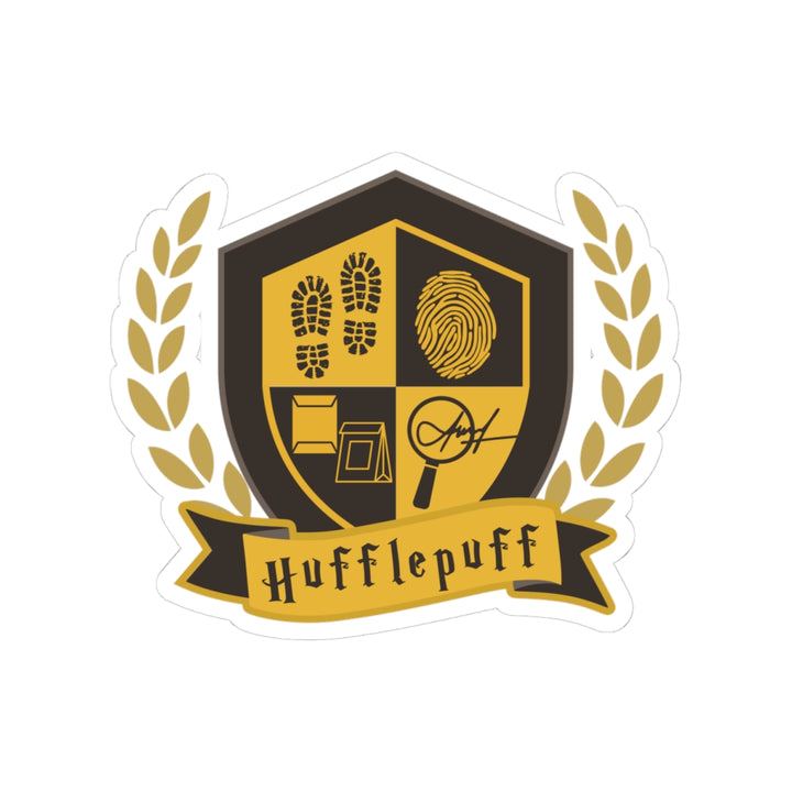 Gray & Gold Forensic Dedication Vinyl Adhesive Sticker