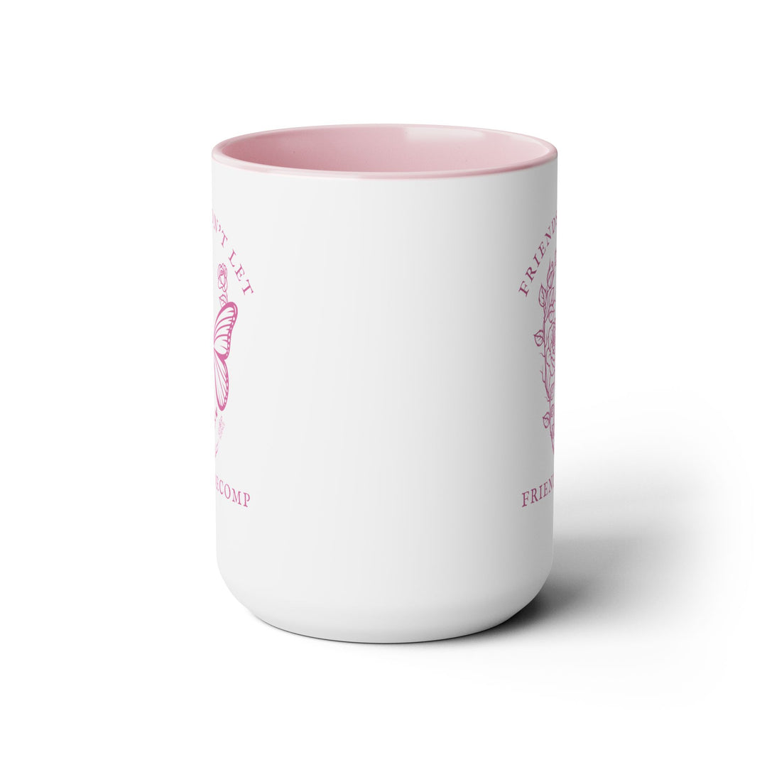"Friends Don't Let Friends Decomp" Skull Two-Tone Coffee Mugs, 15oz