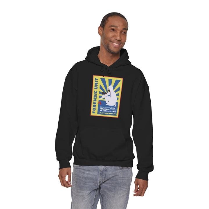 Forensic Unit "We're Happy..." Unisex Heavy Blend™ Hooded Sweatshirt