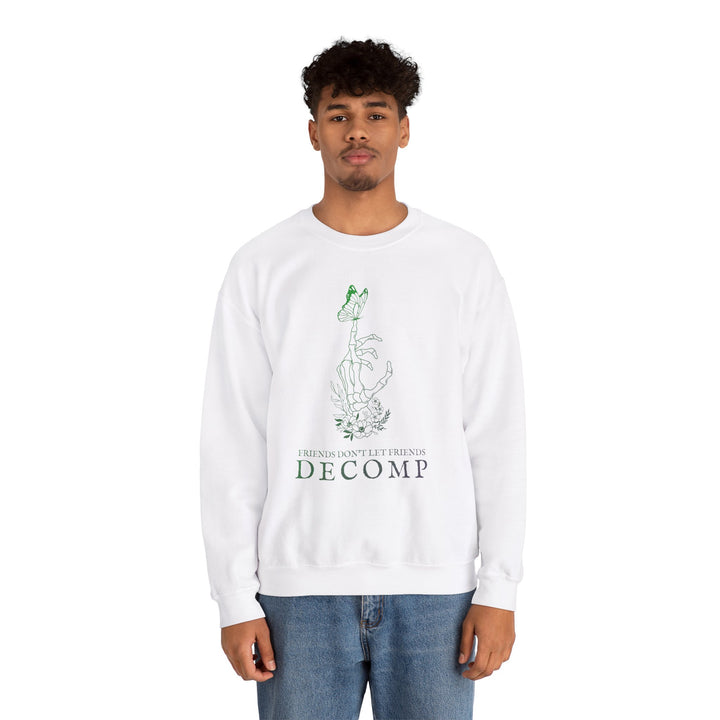 "Friends Don't Let Friends Decomp" Butterfly Unisex Heavy Blend™ Crewneck Sweatshirt