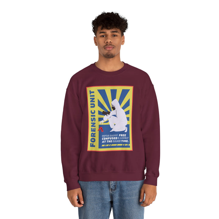 Forensic Unit "We're Happy..." Unisex Heavy Blend™ Crewneck Sweatshirt