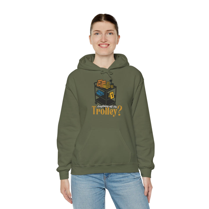 "Anything Off the Trolley" Unisex Heavy Blend™ Hooded Sweatshirt