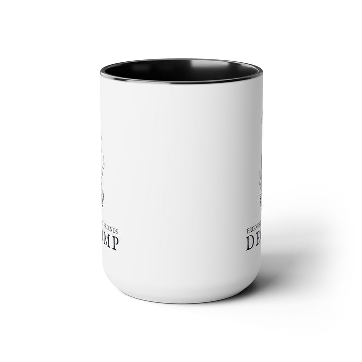 "Friends Don't Let Friends Decomp" Butterfly Two-Tone Coffee Mugs, 15oz