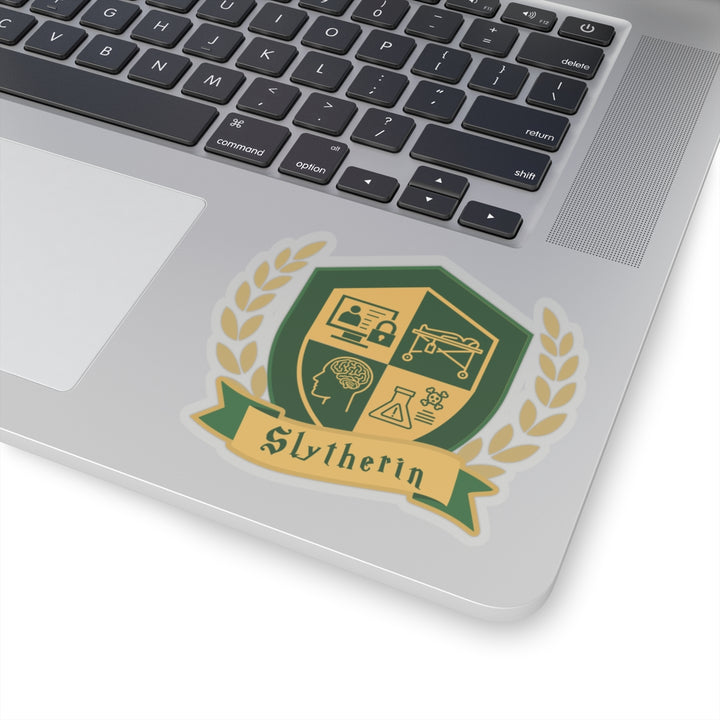 Green & Silver Forensic Strategy Vinyl Adhesive Sticker