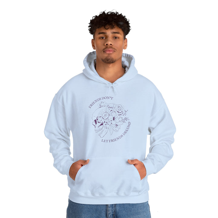 "Friends Don't Let Friends Decomp" Side Skull Unisex Heavy Blend™ Hooded Sweatshirt