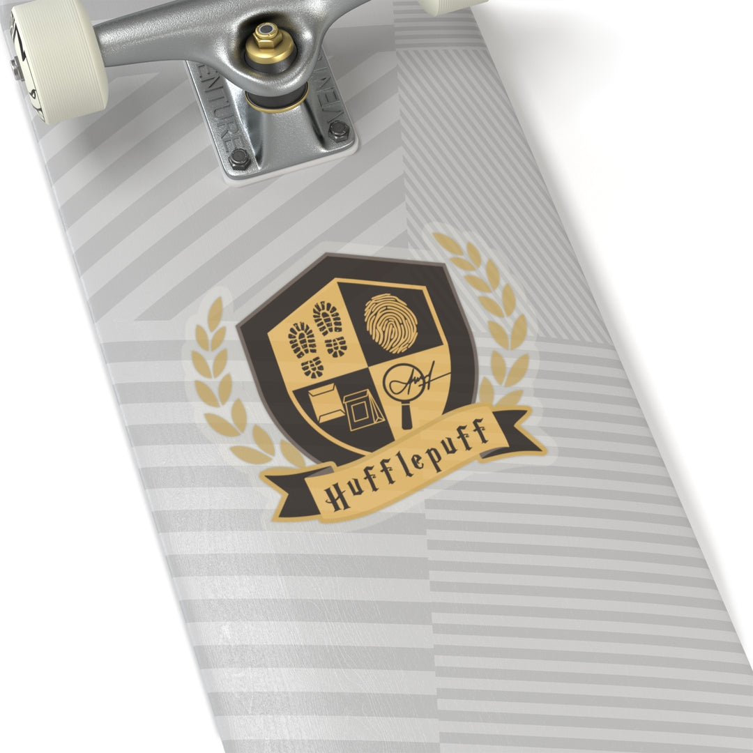 Gray & Gold Forensic Dedication Vinyl Adhesive Sticker