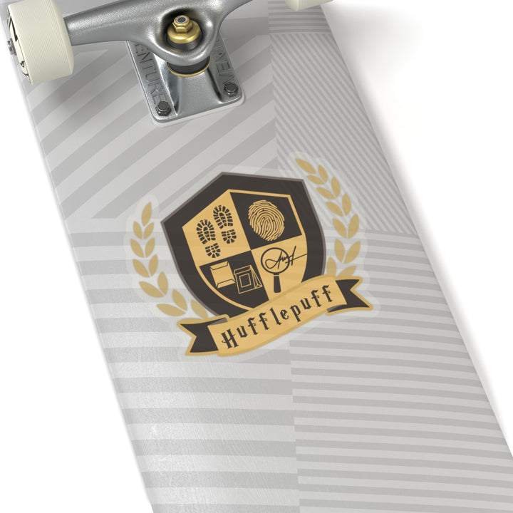 Gray & Gold Forensic Dedication Vinyl Adhesive Sticker