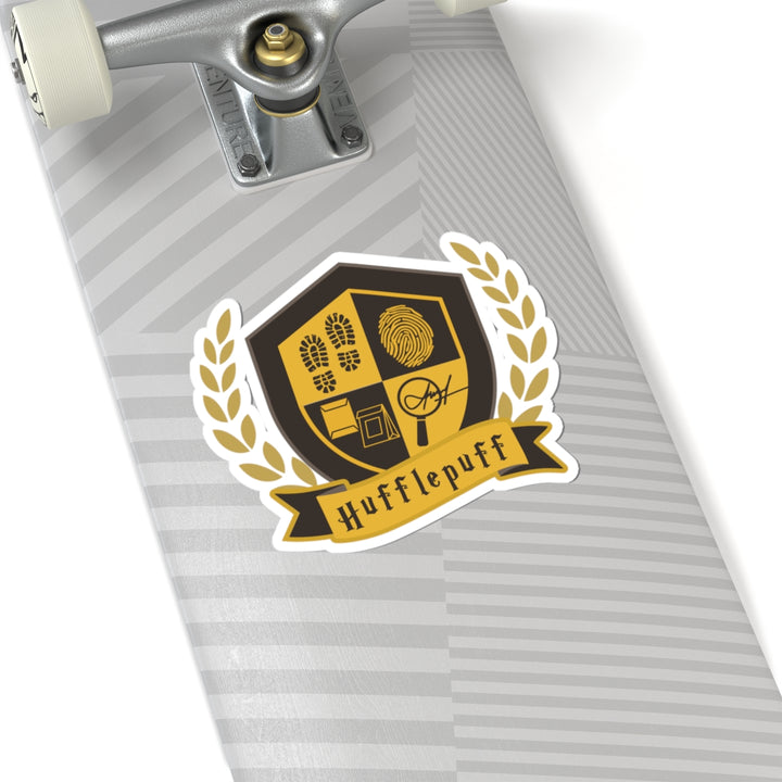 Gray & Gold Forensic Dedication Vinyl Adhesive Sticker