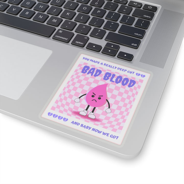 "Bad Blood" (Pink and Blue) Vinyl Adhesive Sticker