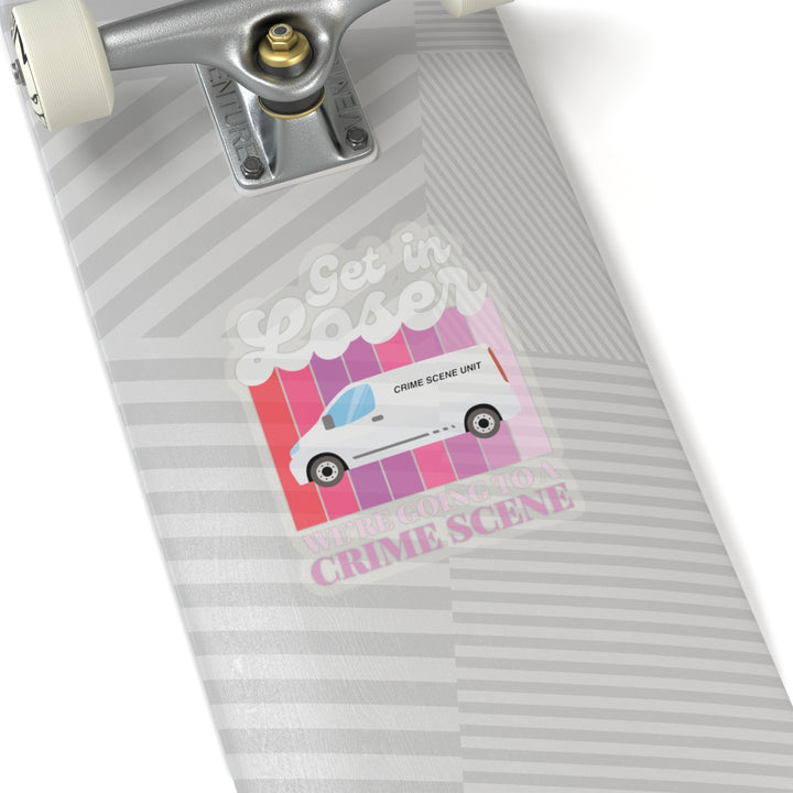 Crime Scene Van "Get in Loser" Vinyl Adhesive Sticker