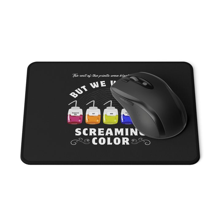 "Screaming Color" Forensic Latent Processing Reagents Black Non-Slip Mouse Pad