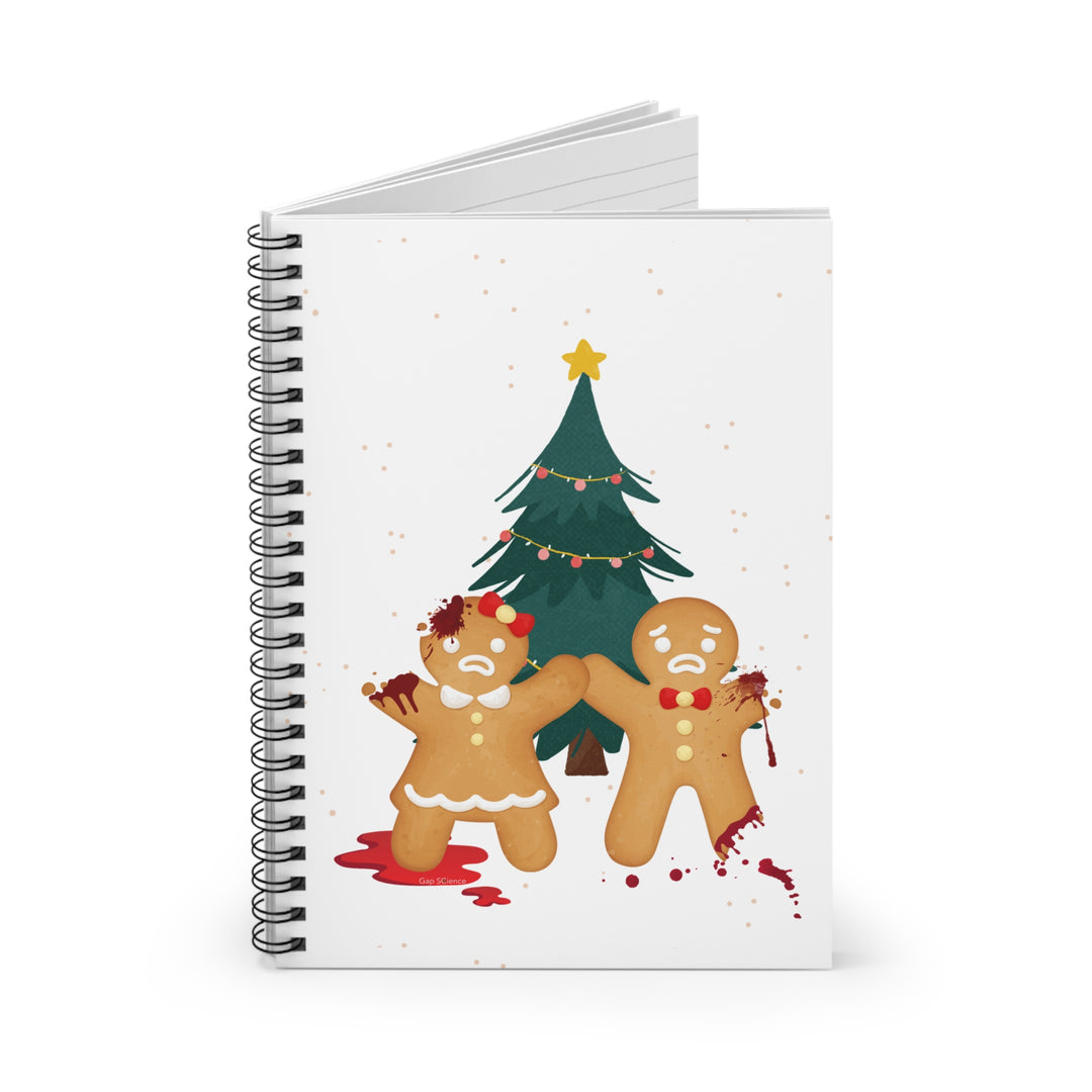 "Gingerbread Crime Scene" Spiral Notebook - Ruled Line