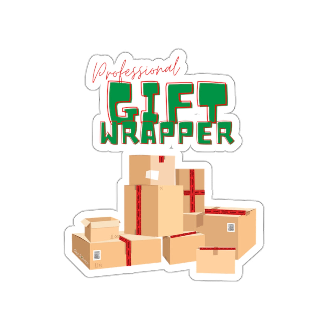 "Professional Gift Wrapper" Vinyl Adhesive Sticker