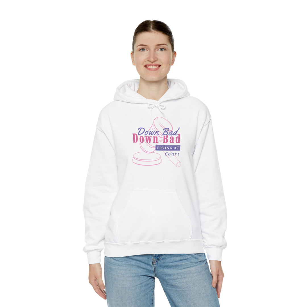 “Down Bad Crying at Court” Unisex Heavy Blend™ Hooded Sweatshirt