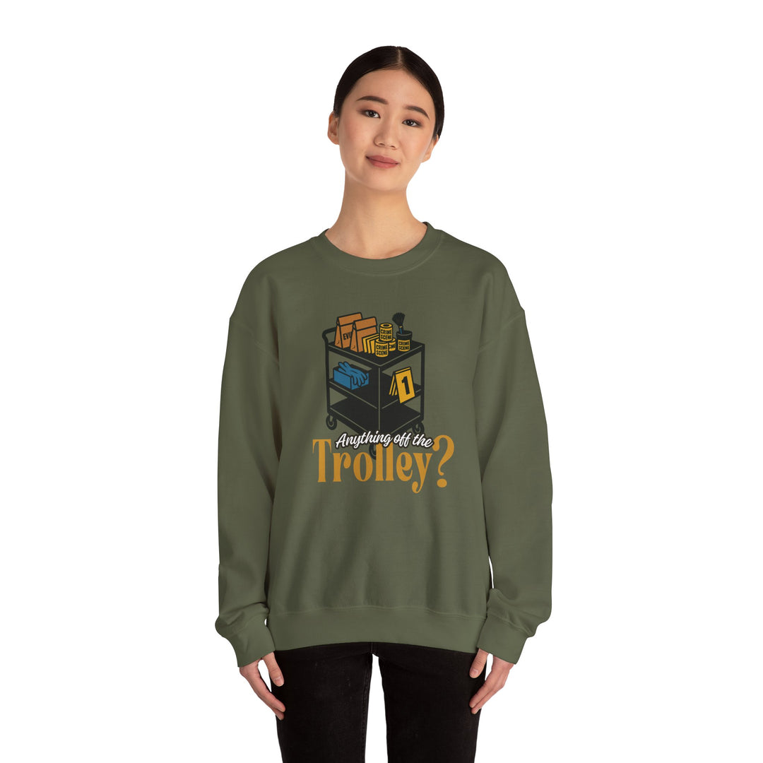 "Anything Off the Trolley" Unisex Heavy Blend™ Crewneck Sweatshirt