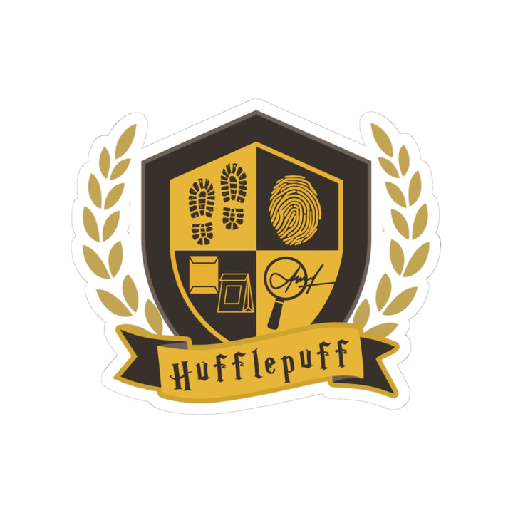 Gray & Gold Forensic Dedication Vinyl Adhesive Sticker