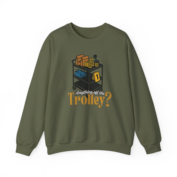 "Anything Off the Trolley" Unisex Heavy Blend™ Crewneck Sweatshirt
