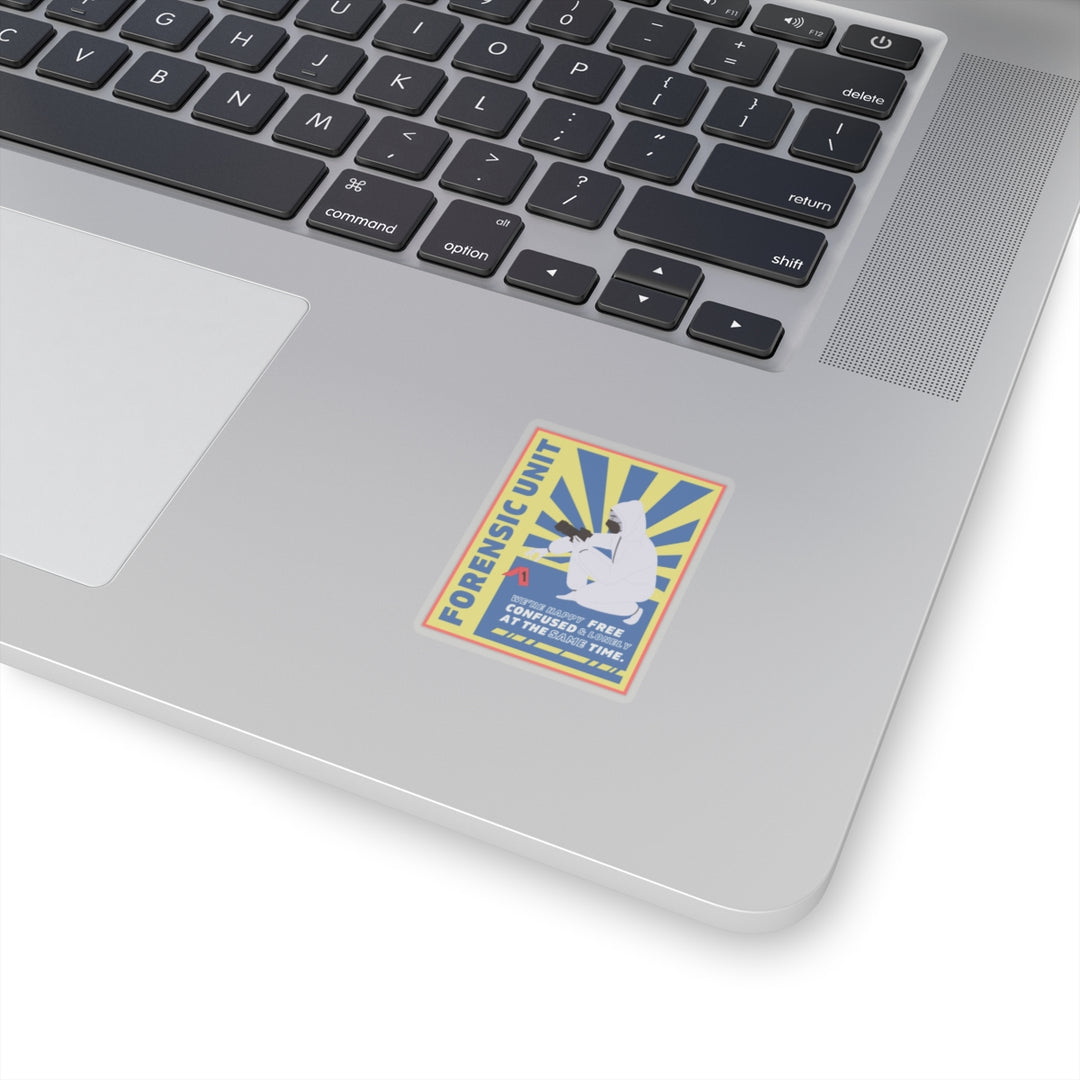 Forensic Unit "We're Happy..." Vinyl Adhesive Sticker