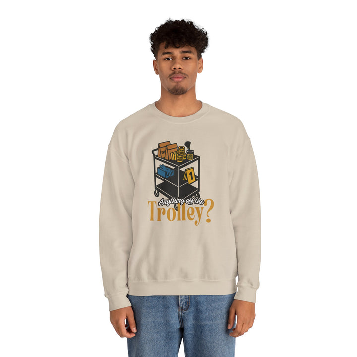 "Anything Off the Trolley" Unisex Heavy Blend™ Crewneck Sweatshirt