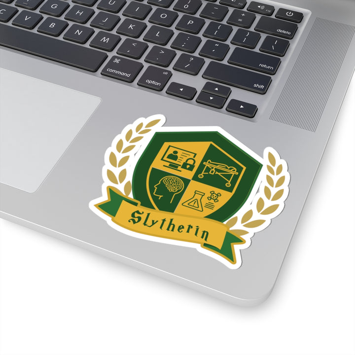Green & Silver Forensic Strategy Vinyl Adhesive Sticker