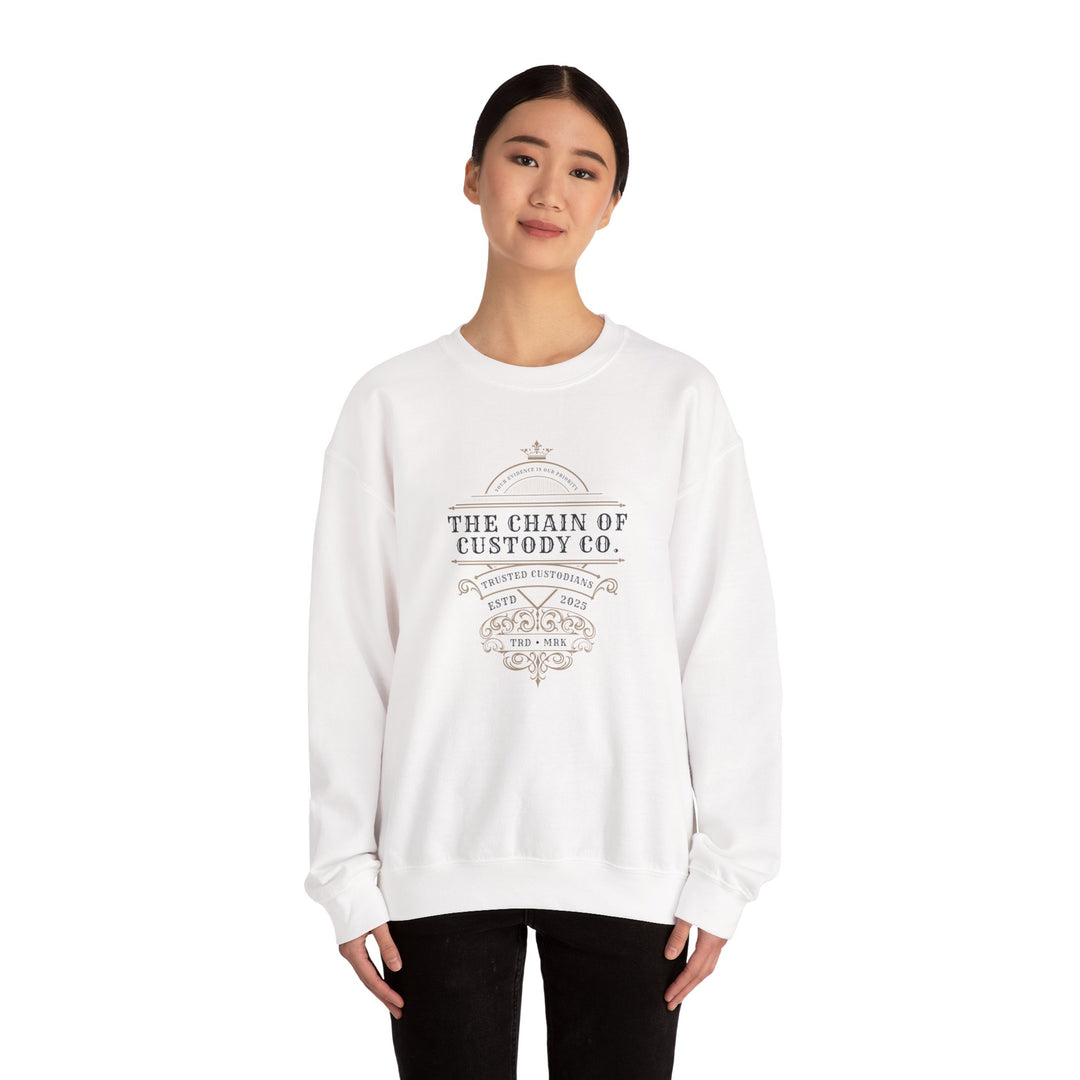 “Chain of Custody Co.” Unisex Heavy Blend™ Crewneck Sweatshirt