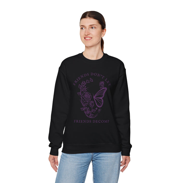 "Friends Don't Let Friends Decomp" Skull Unisex Heavy Blend™ Crewneck Sweatshirt