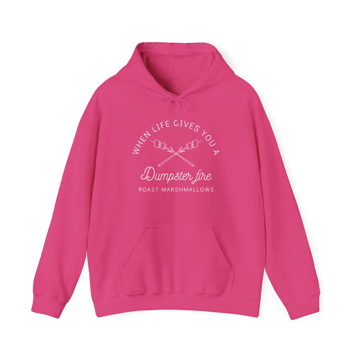"When Life Gives You a Dumpster Fire, Roast Marshmallows" Unisex Heavy Blend™ Hooded Sweatshirt