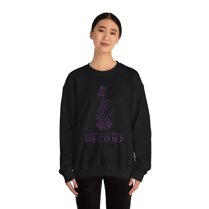 "Friends Don't Let Friends Decomp" Butterfly Unisex Heavy Blend™ Crewneck Sweatshirt