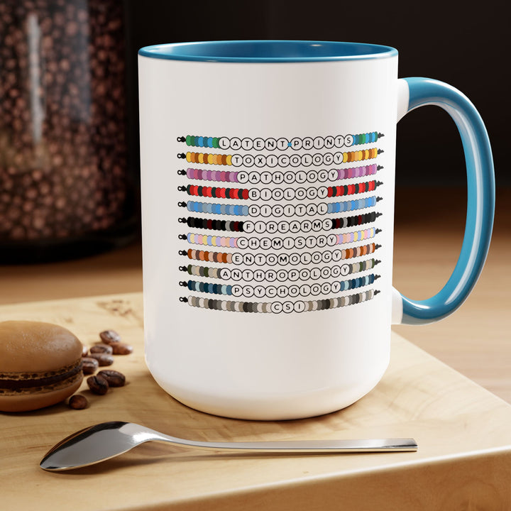 "Forensic Besties" Two-Tone Coffee Mug, 15oz