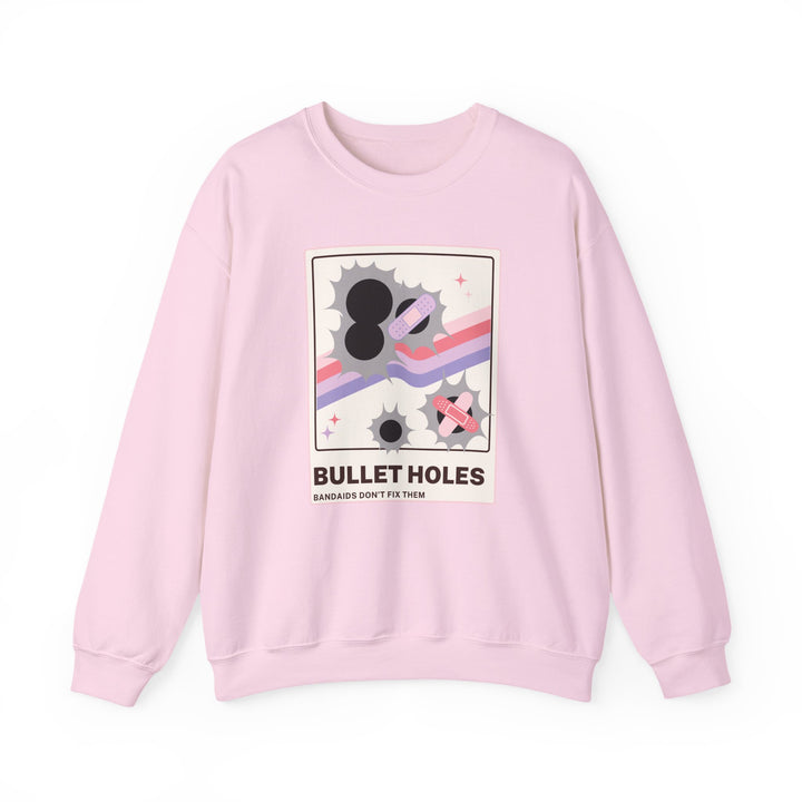“Bullet Holes – Bandaids Don’t Fix Them” Unisex Heavy Blend™ Crewneck Sweatshirt