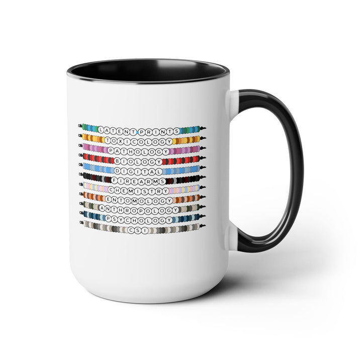 "Forensic Besties" Two-Tone Coffee Mug, 15oz