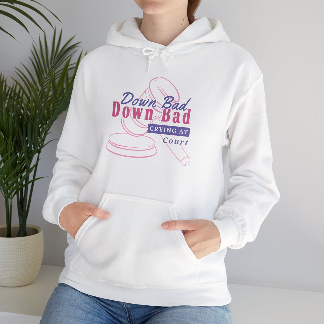 “Down Bad Crying at Court” Unisex Heavy Blend™ Hooded Sweatshirt