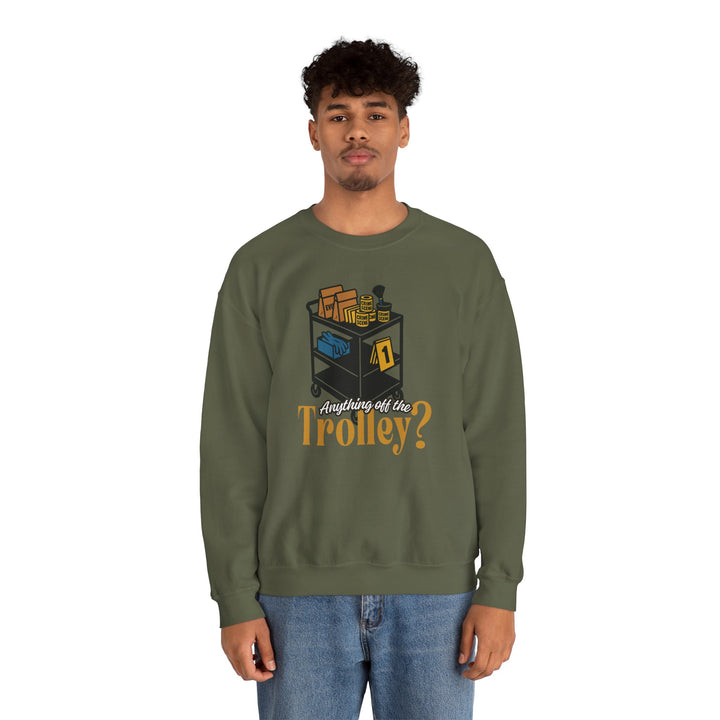 "Anything Off the Trolley" Unisex Heavy Blend™ Crewneck Sweatshirt