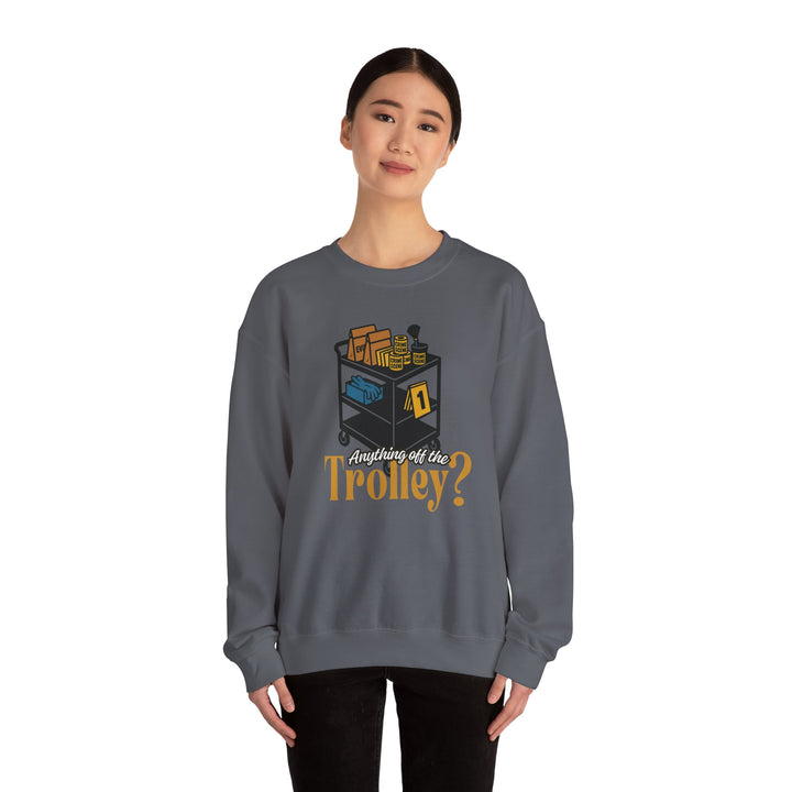 "Anything Off the Trolley" Unisex Heavy Blend™ Crewneck Sweatshirt