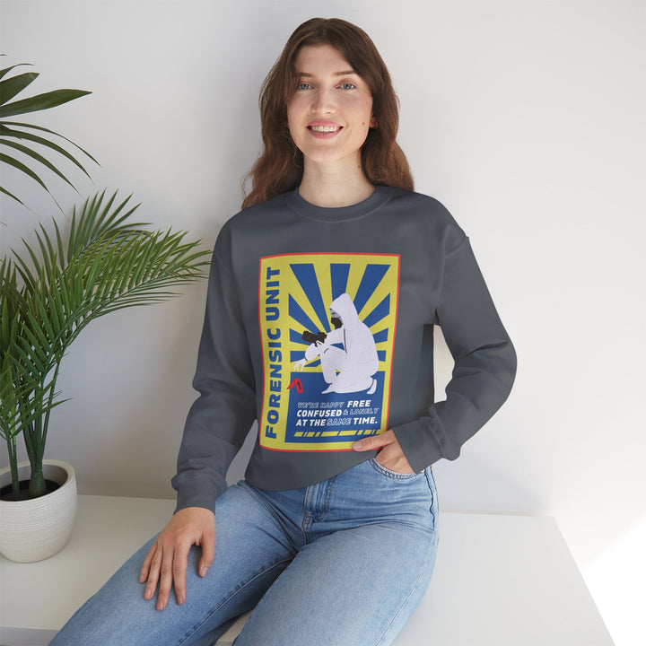 Forensic Unit "We're Happy..." Unisex Heavy Blend™ Crewneck Sweatshirt