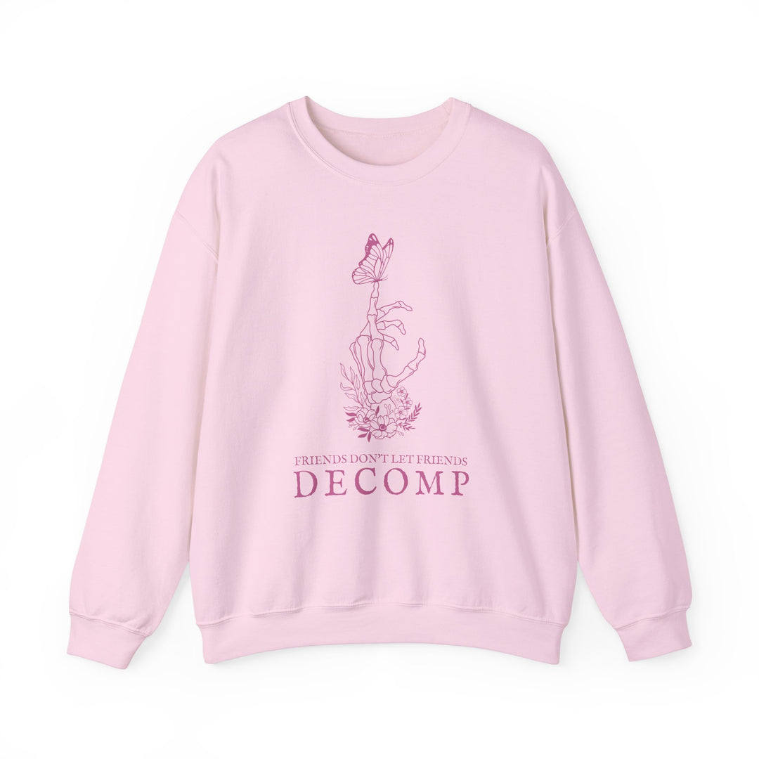 "Friends Don't Let Friends Decomp" Butterfly Unisex Heavy Blend™ Crewneck Sweatshirt