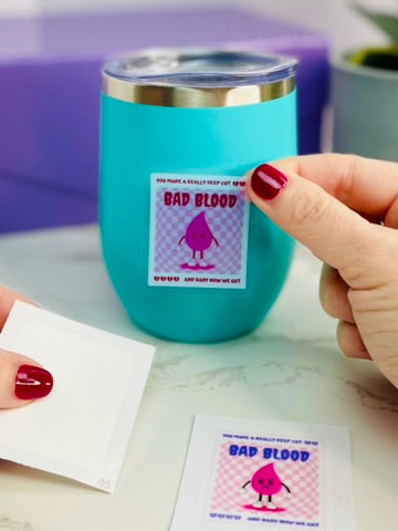 "Bad Blood" (Pink) Vinyl Adhesive Sticker