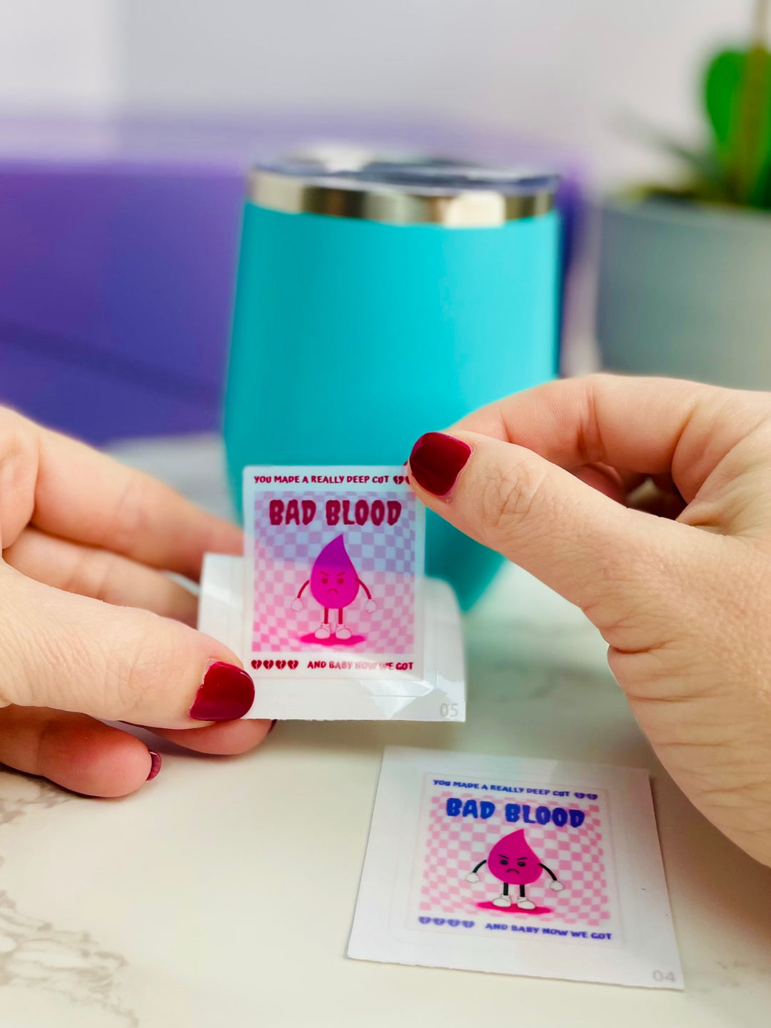 "Bad Blood" (Pink) Vinyl Adhesive Sticker