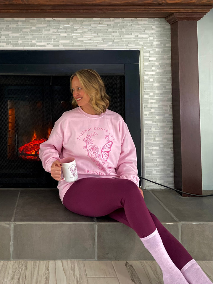 "Friends Don't Let Friends Decomp" Skull Unisex Heavy Blend™ Crewneck Sweatshirt