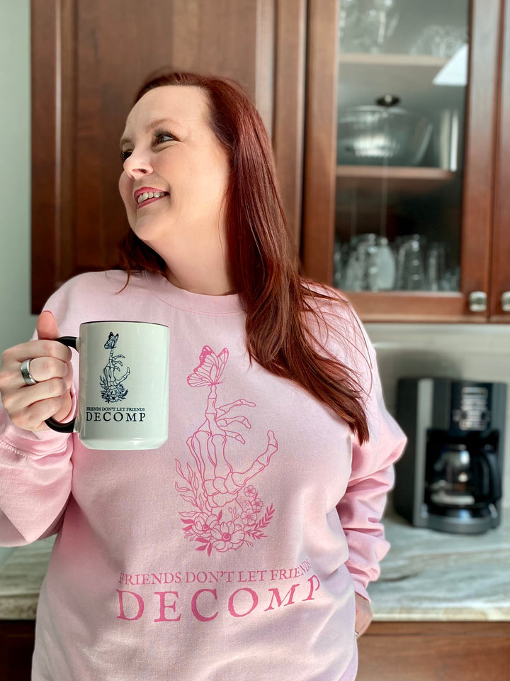"Friends Don't Let Friends Decomp" Butterfly Unisex Heavy Blend™ Crewneck Sweatshirt